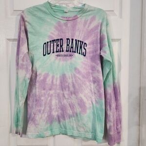 Outer Banks Tie-Dye Shirt - Teal and Purple